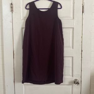 Deep purple shift dress